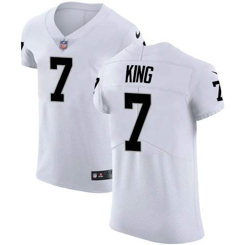 Nike Raiders #7 Marquette King White Men's Stitched NFL Vapor Untouchable Elite Jersey